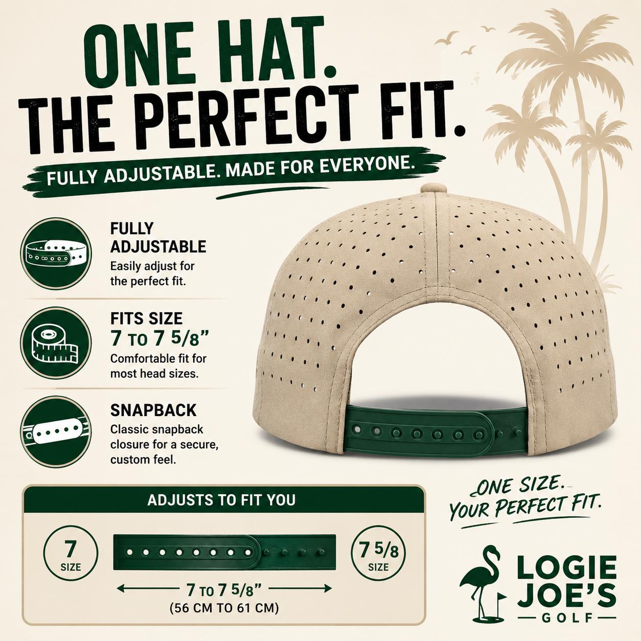 Tactical Golf Hat | Snapback Cap | Built-in Magnetic Ball Marker Holder + Marker Included | Adjustable American Camo